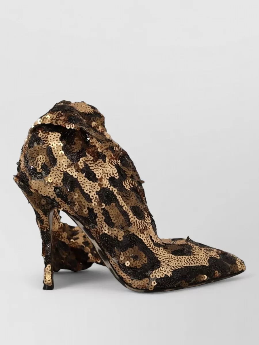 Dolce&Gabbana Sequin Leopard-Print Pumps