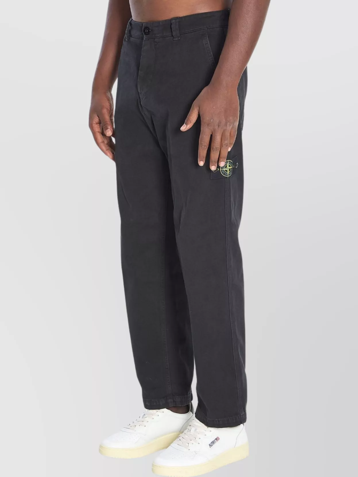 Stone Island Relaxed Fit Wide Leg Trousers