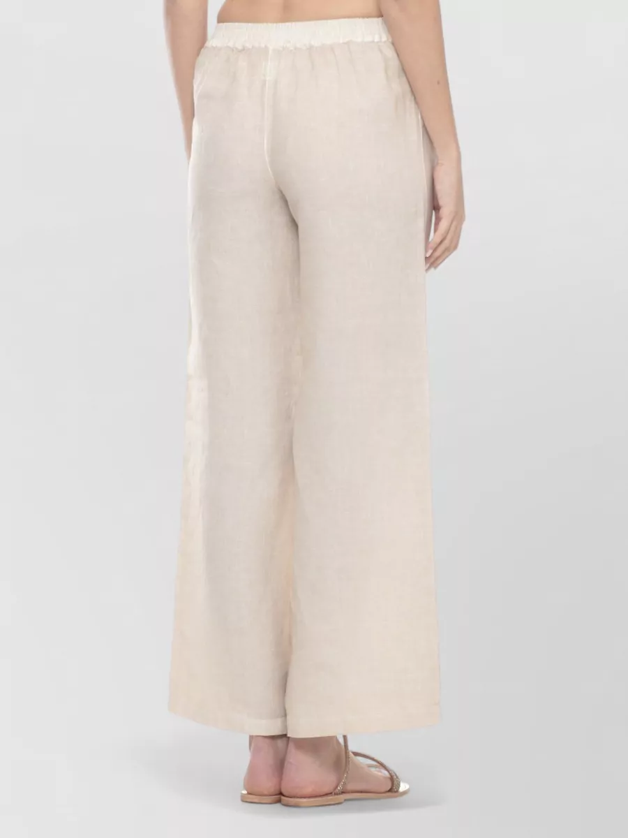 120% Lino Linen Wide-Leg Trousers