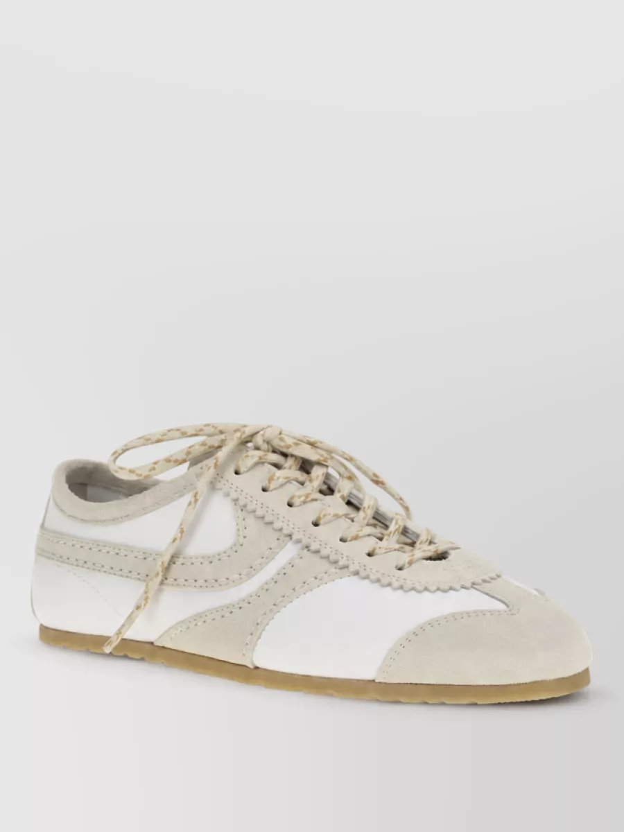 Dries Van Noten leather lace-up sneakers
