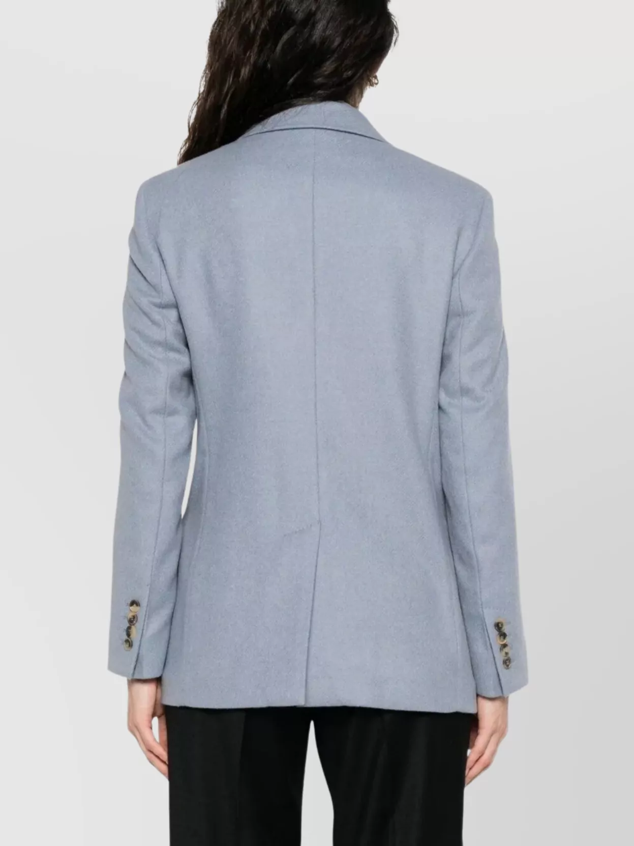 Max Mara Notch Lapel Single Breasted Jacket In Blue