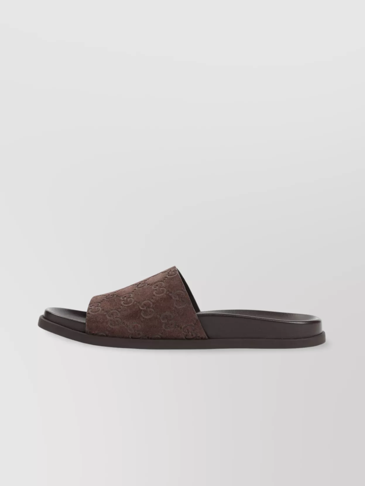 Shop Gucci Rhein Open Suede Leather Sandals