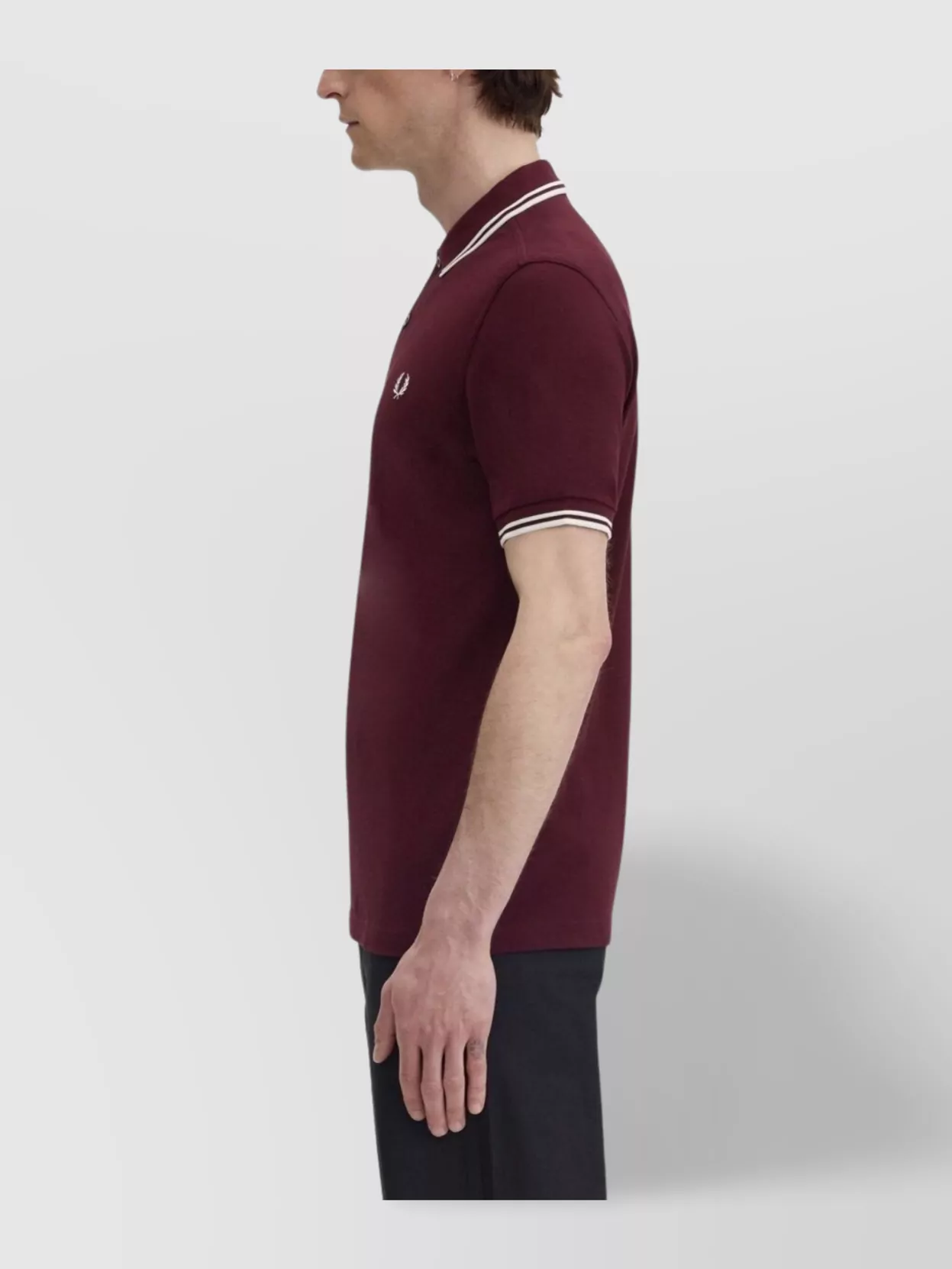 Fred Perry Ribbed Collar Short Sleeve Polo Shirt