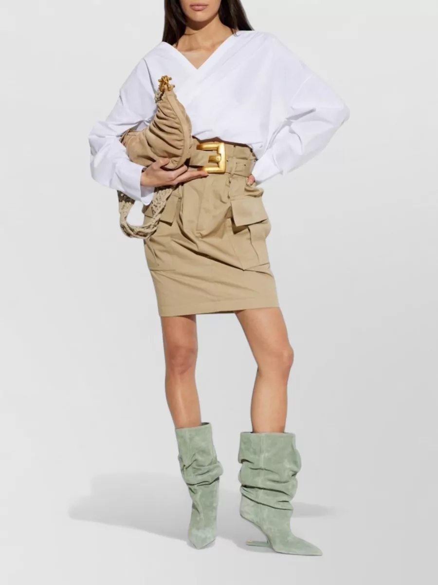 Balmain High-Rise Knee-Length Skirt