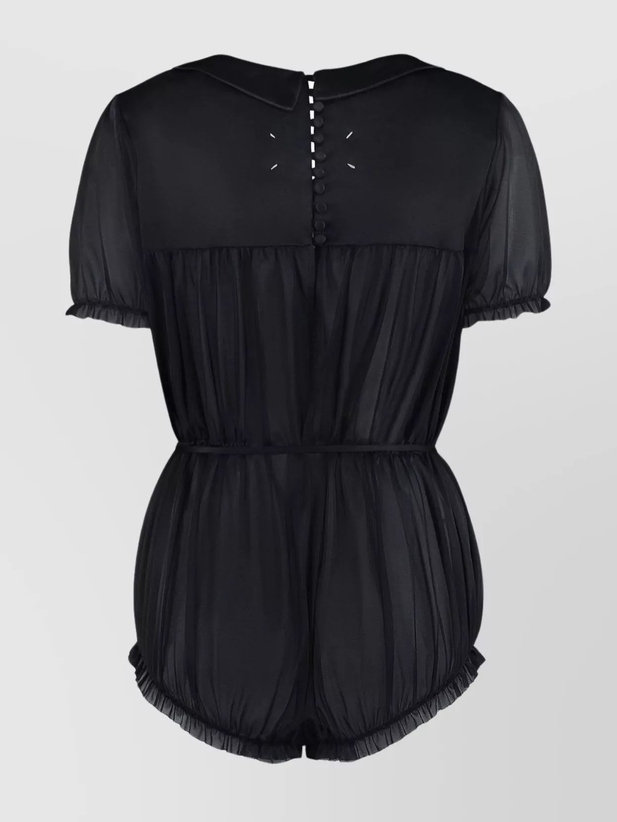 Maison Margiela Sheer Fabric Bodysuit With Peter Pan Collar