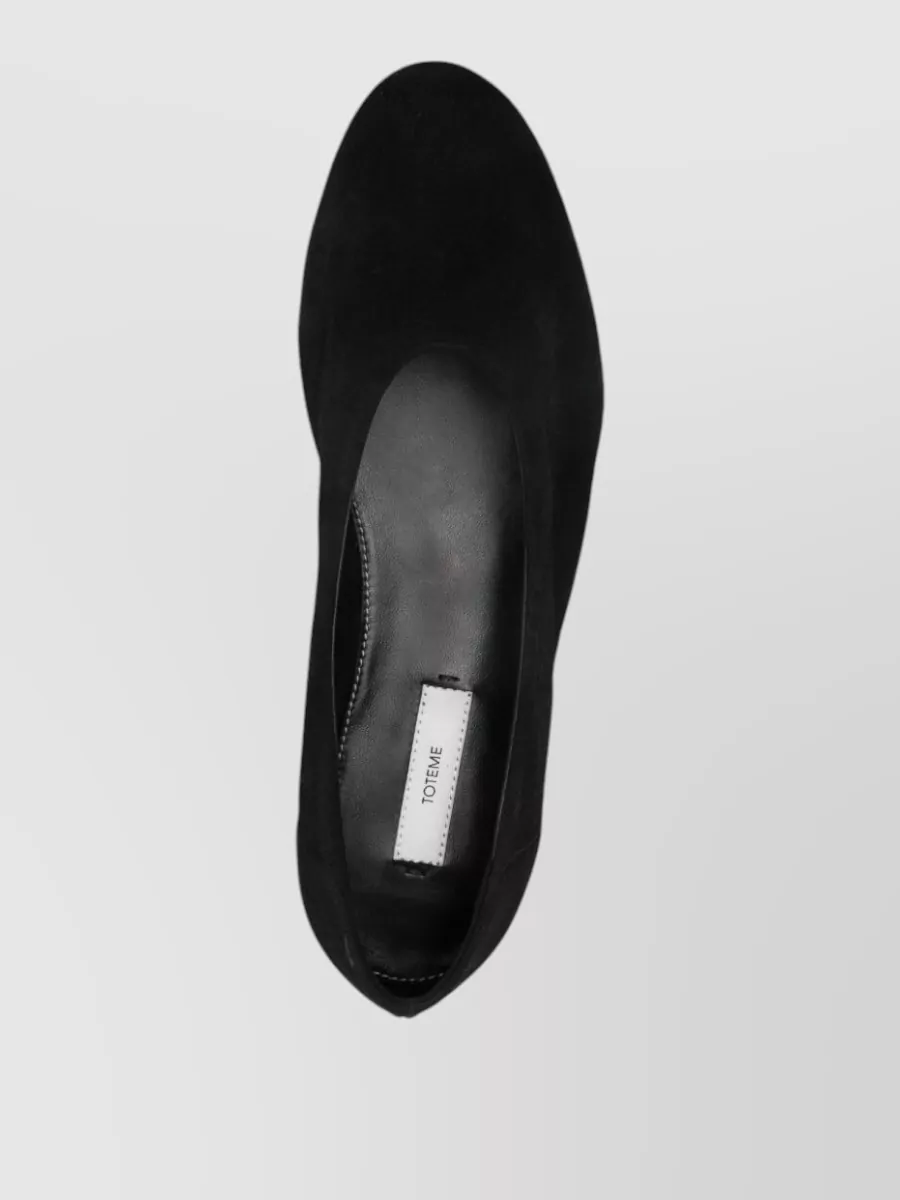 Totême Suede Leather Slingback Ballerina Shoes