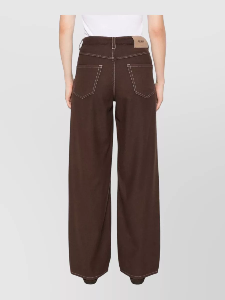 Uma Wang High-Rise Wide-Leg Denim Trousers