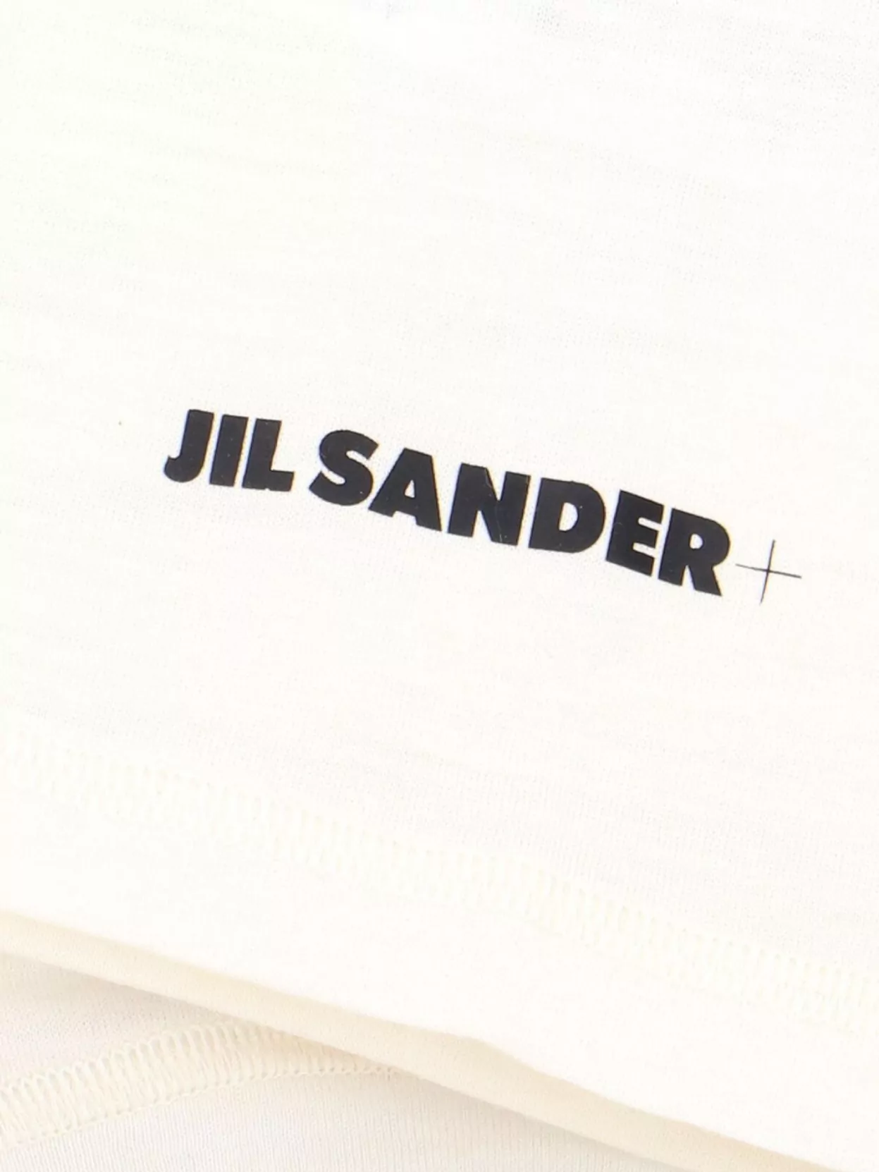 Shop Jil Sander Crew Neck Top Long Sleeves In White