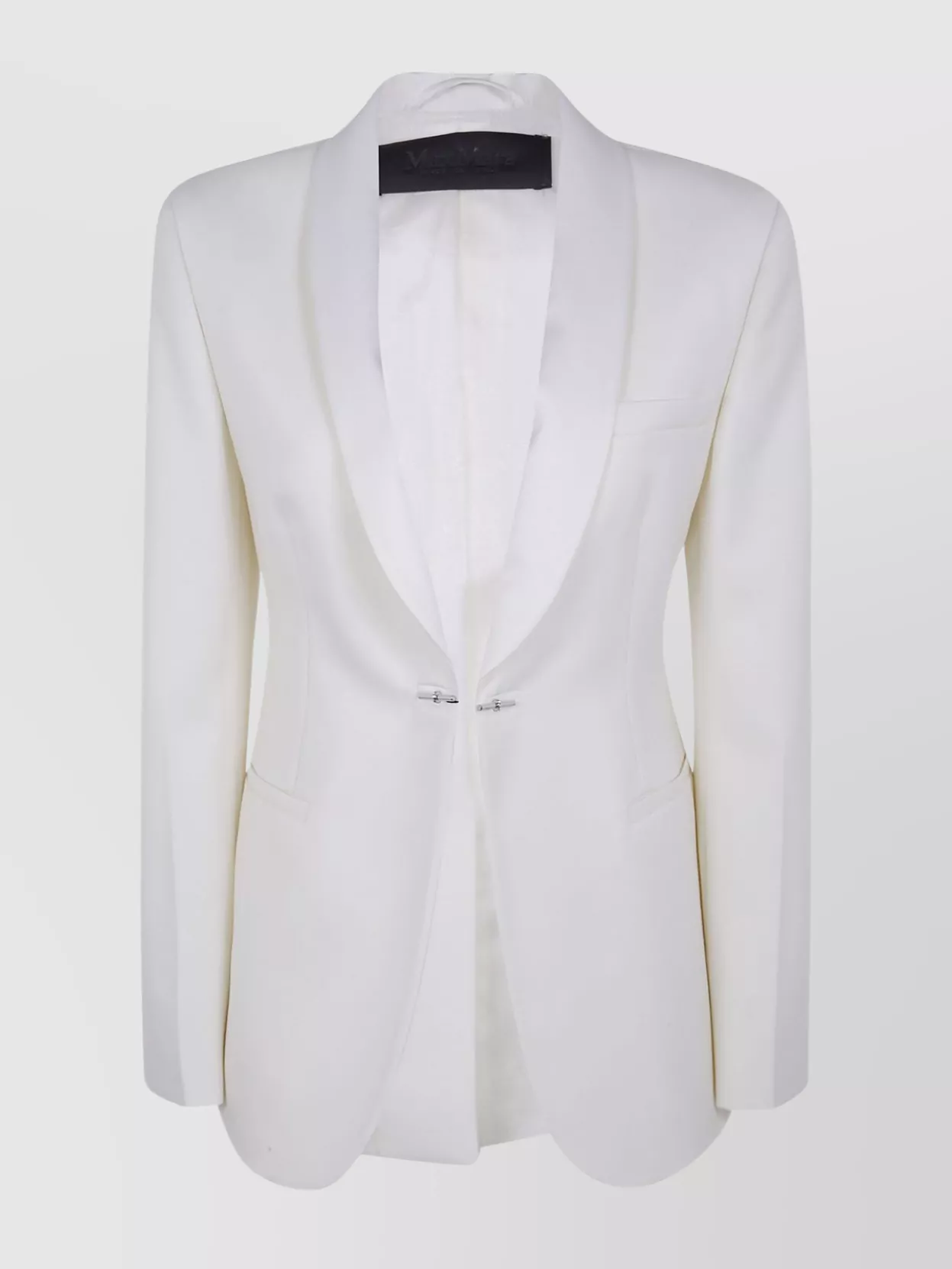 Max Mara Giselle Tailored Jacket Notch Lapel In White