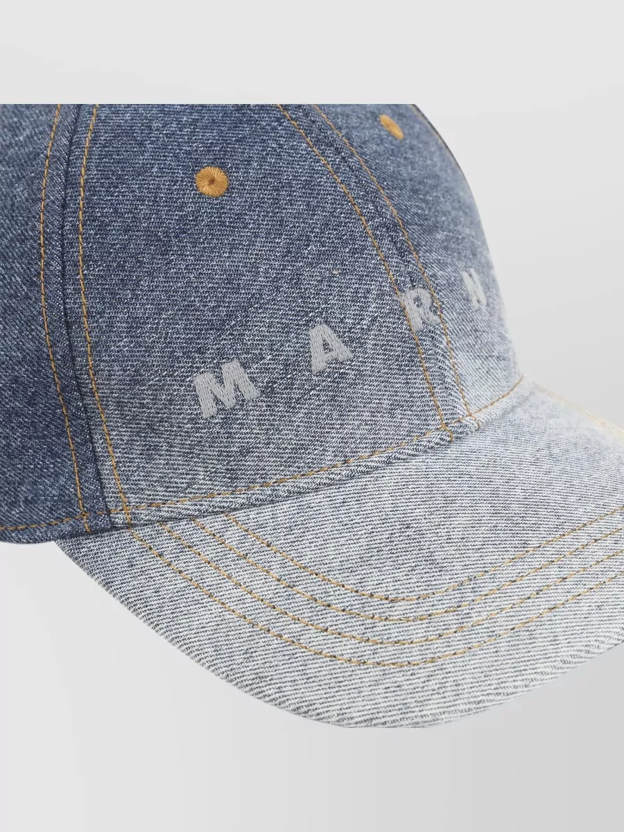 Marni Structured Six Panel Hat Featuring Topstitching