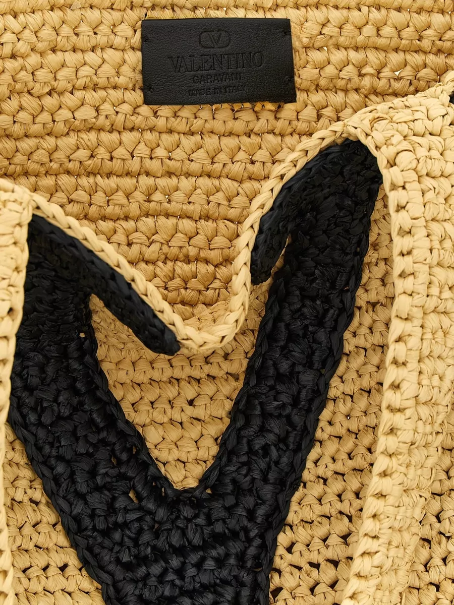 Valentino Garavani Viva Superstar Midi Tote Woven Texture