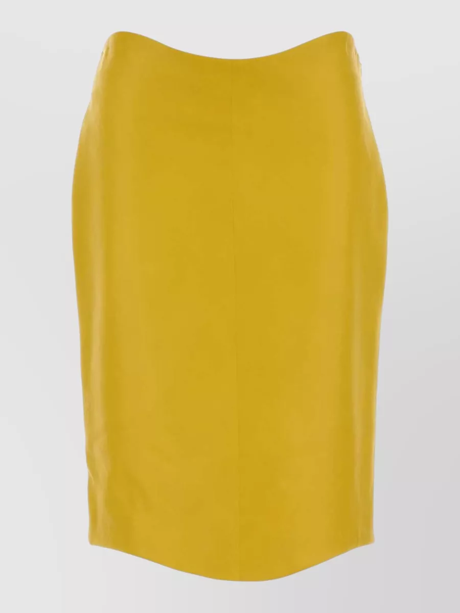 Alaïa Leather Fitted Skirt