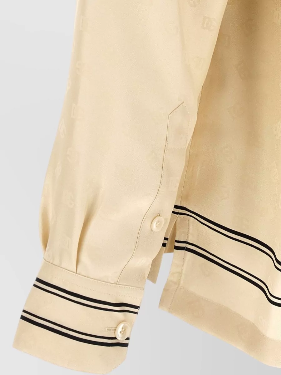 Dolce&Gabbana Silk Printed Long-Sleeve Shirt