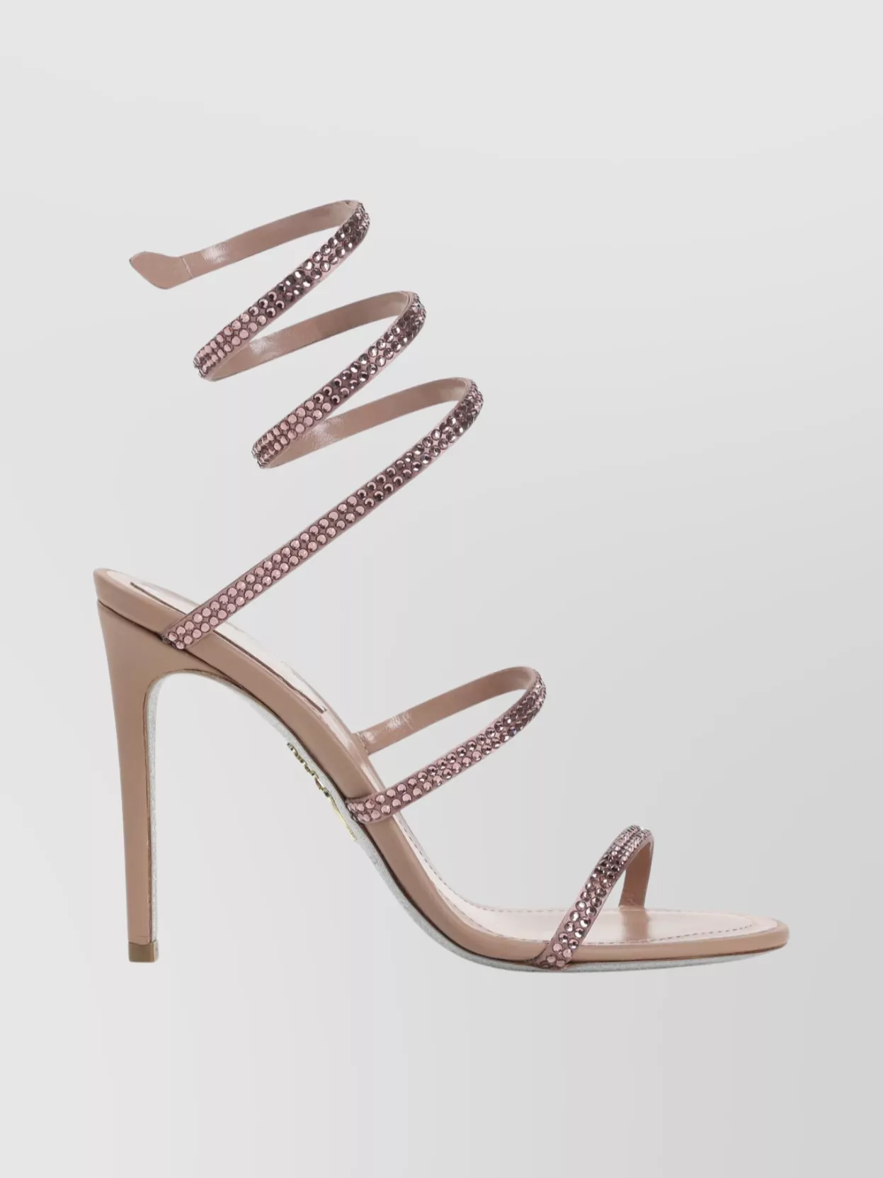 Rene Caovilla Spiral Ankle Strap Open Toe Sandals