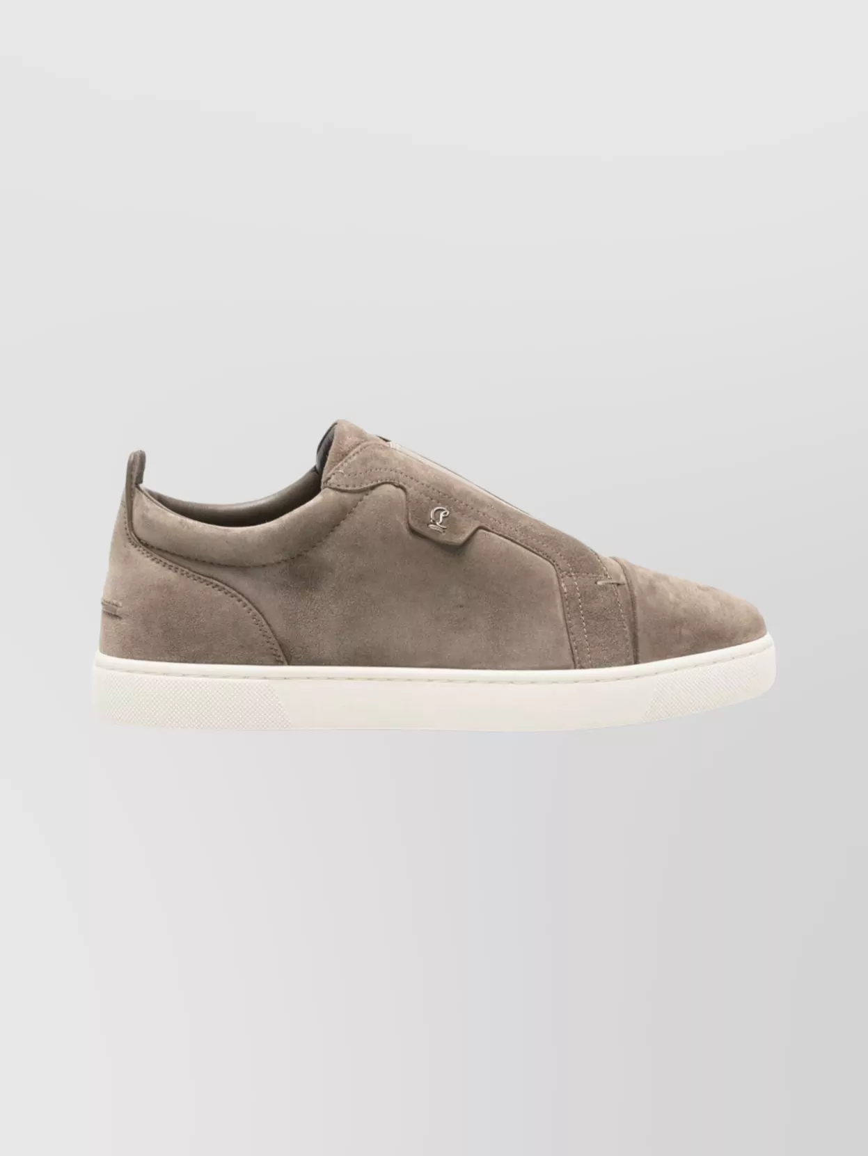 Christian Louboutin Suede Sneakers With Round Toe And Rubber Sole