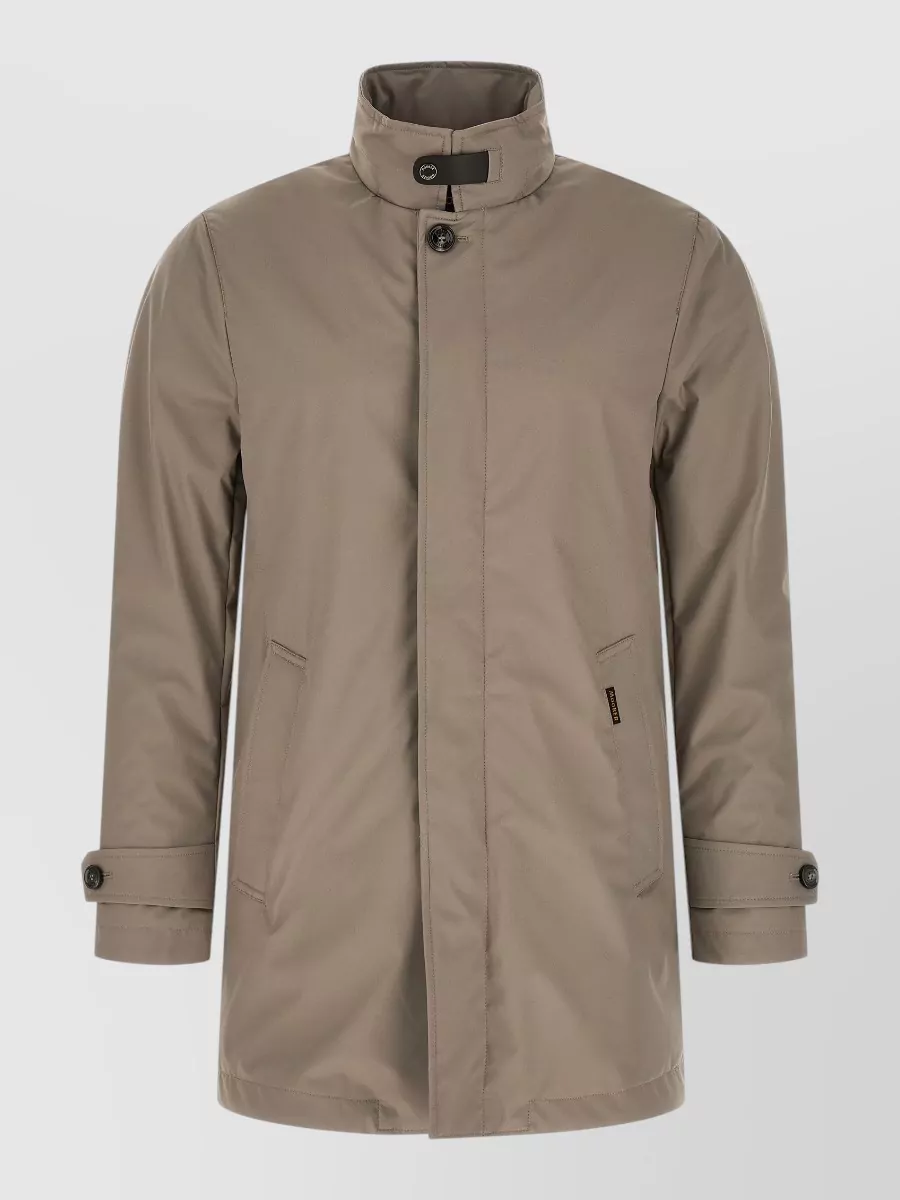 Moorer water-repellent hooded lightweight jacket