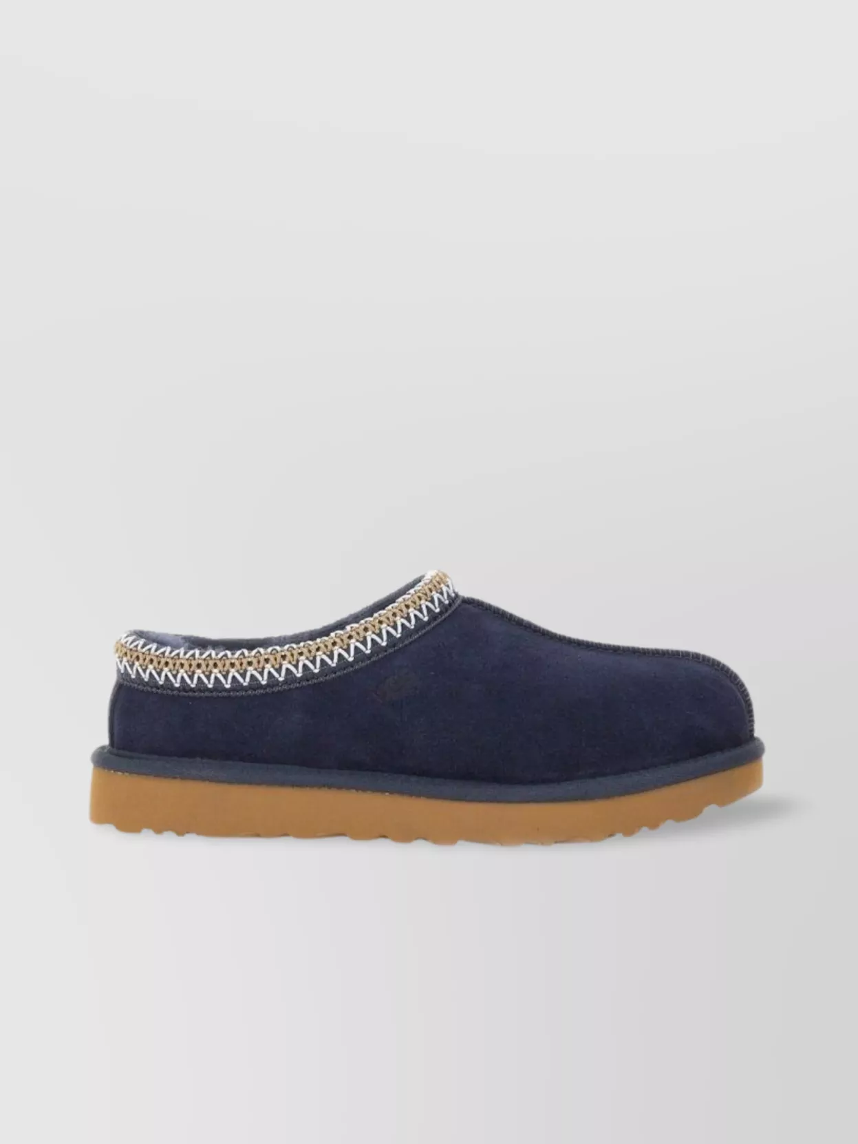 Ugg Slip-On Slippers With Rubber Sole And Zigzag Stitching