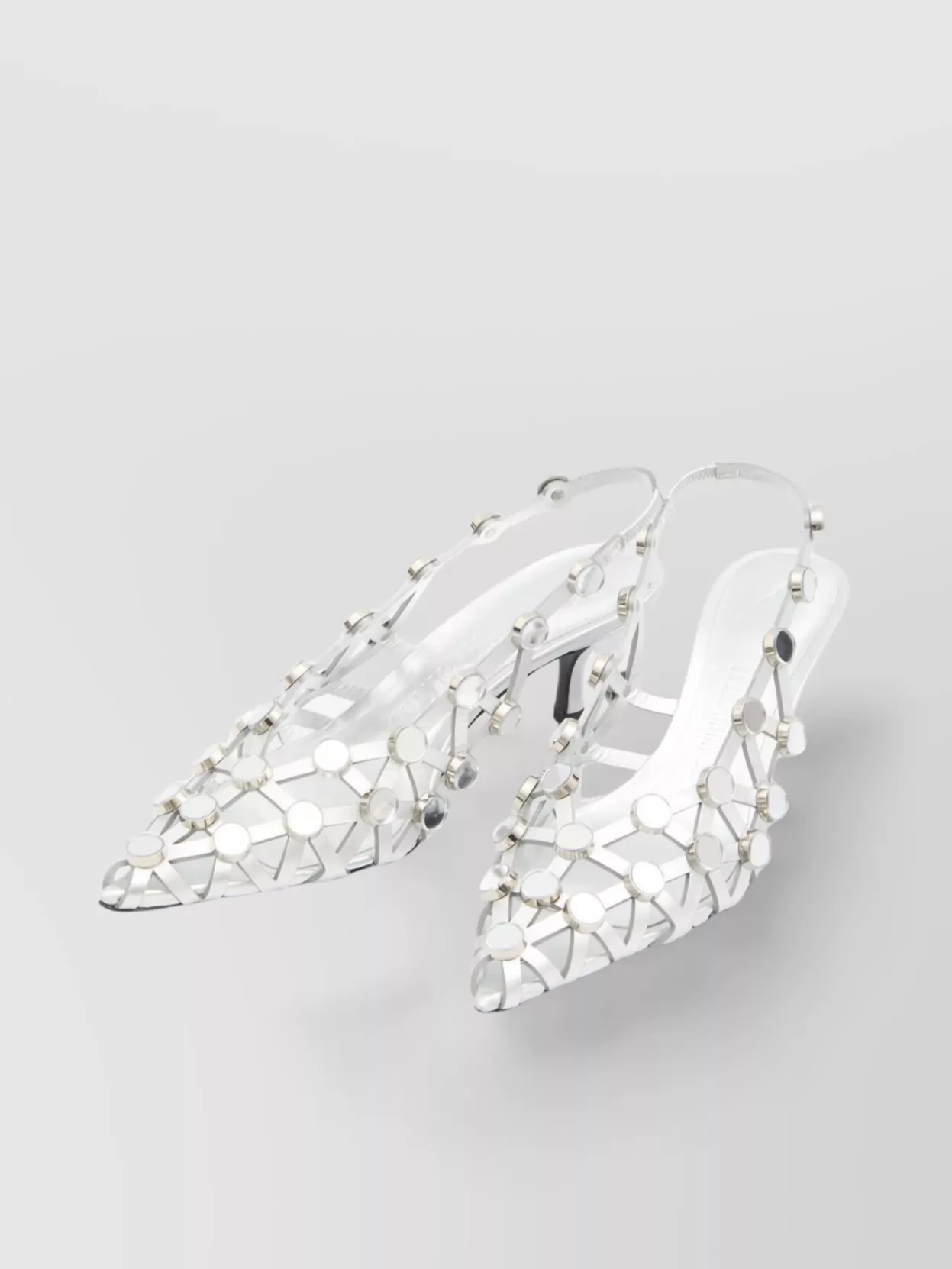 The Attico Metallic Nappa Leather Slingback Pumps