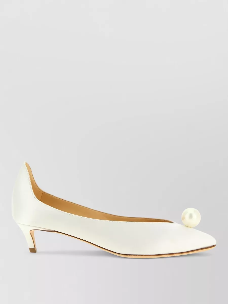 Magda Butrym satin pearl-embellished pumps
