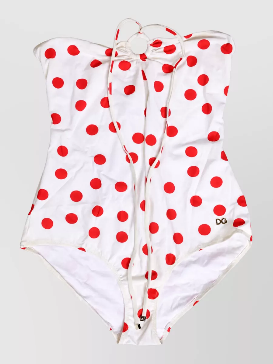 Dolce&Gabbana polka dot one-piece swimsuit