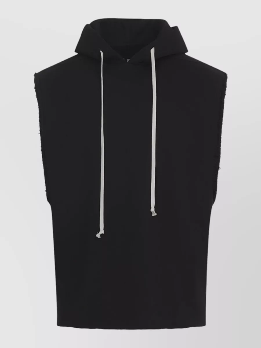 Rick Owens Cotton sleeveless hoodie