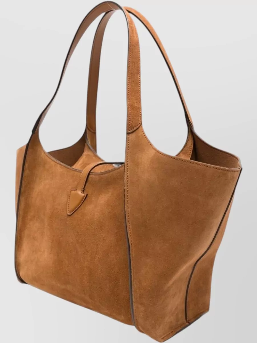 Tod's T Timeless Small Suede Tote Bag