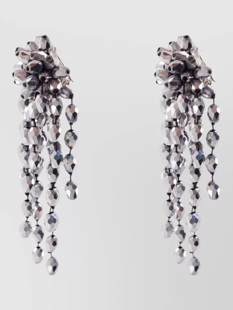 Isabel Marant Beaded Pendant Clip-On Earrings