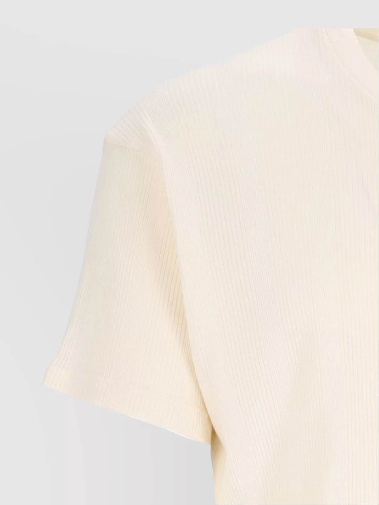 Shop Maison Margiela Ribbed Crew Neck T-shirt With Signature Stitching In Pink