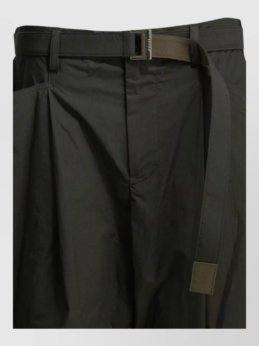 Sacai cotton parachute tailored shorts