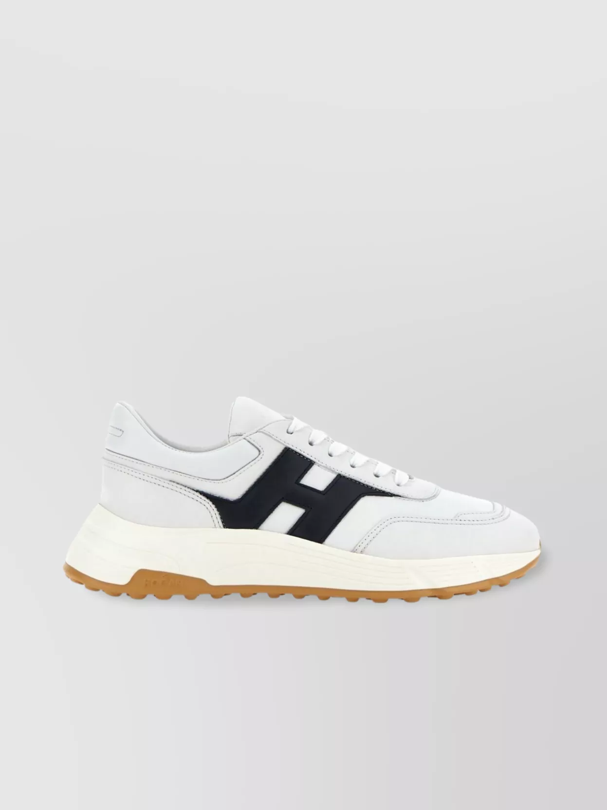 Hogan Lightweight Sneaker With Contrast Panel And Rubber Sole