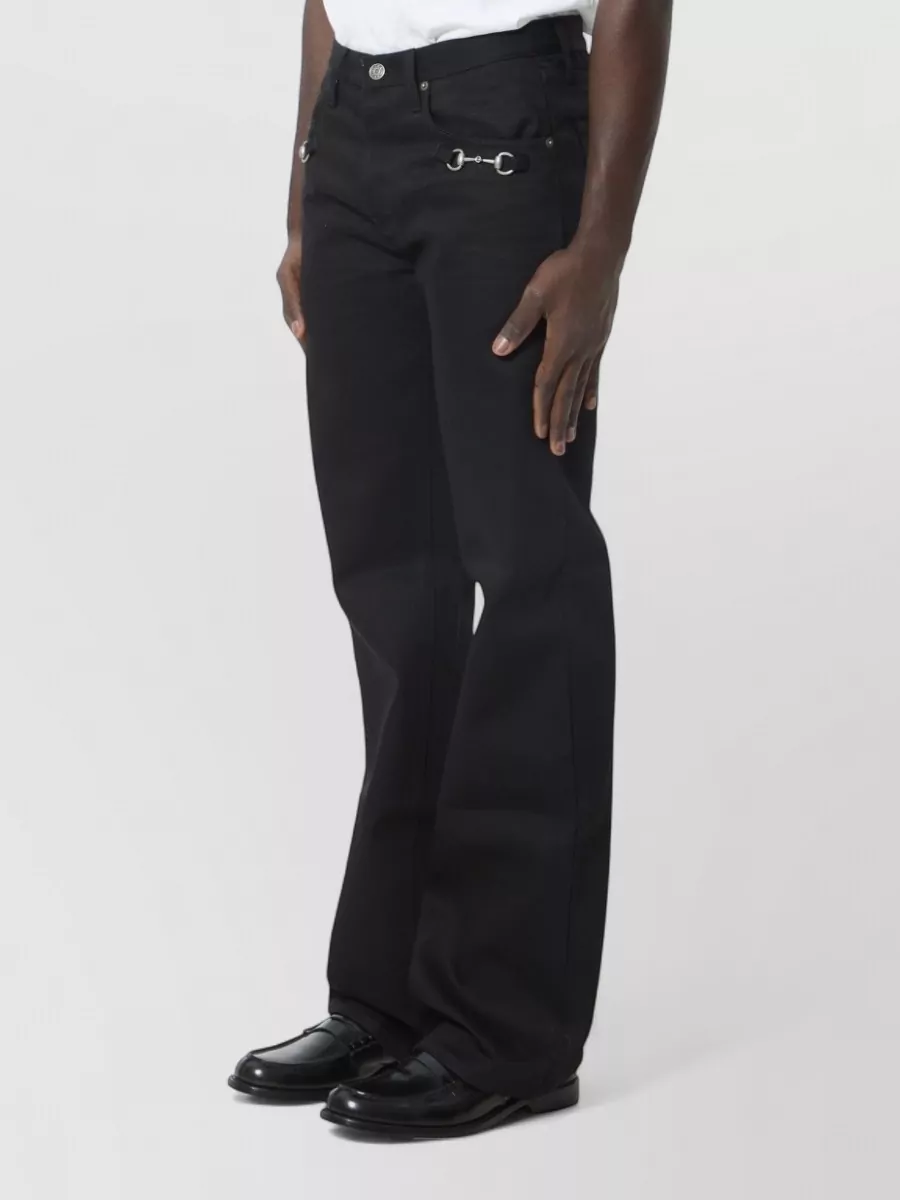 Gucci Cotton Mid-Rise Flared Jeans