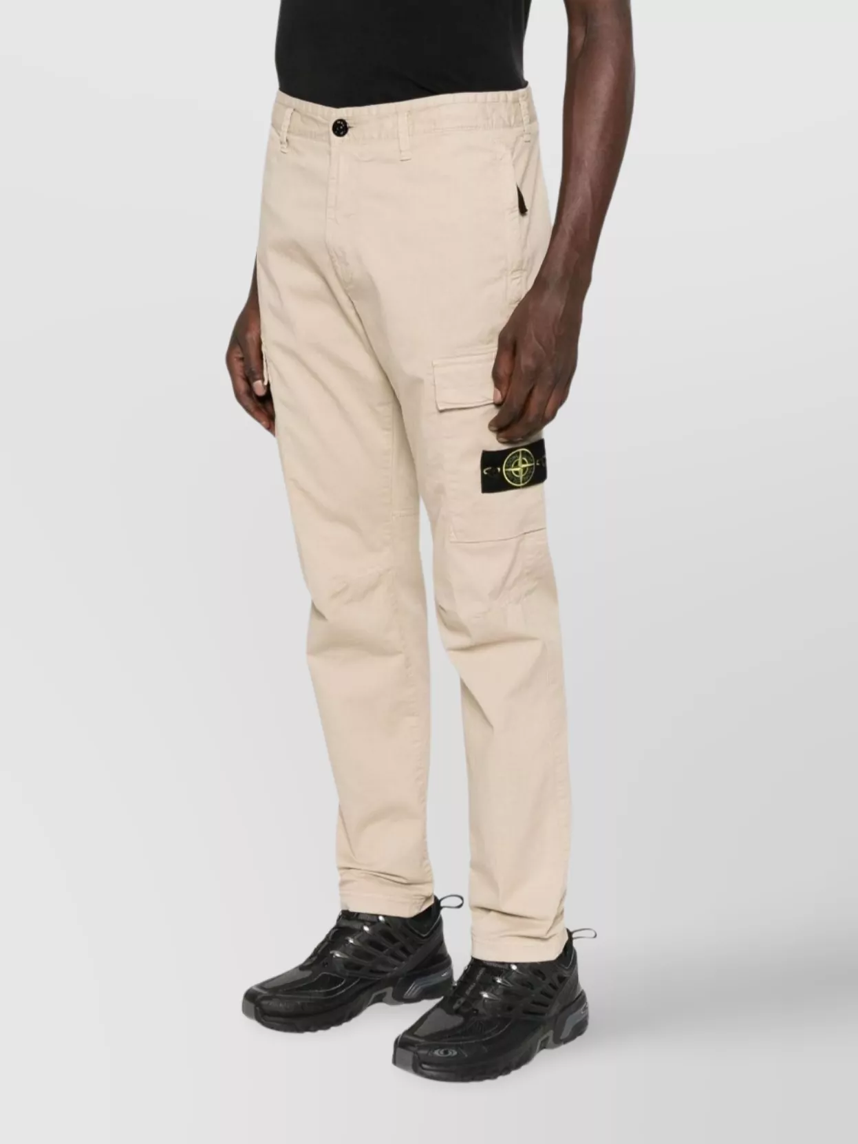 Stone Island Cargo Trousers With Belt Loops And Pockets