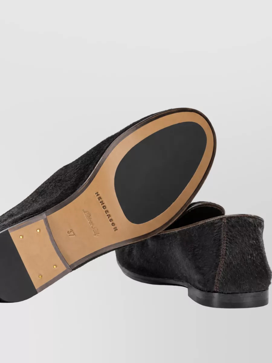 Henderson Baracco Ballerina Shoes Rounded Toe Flat Sole