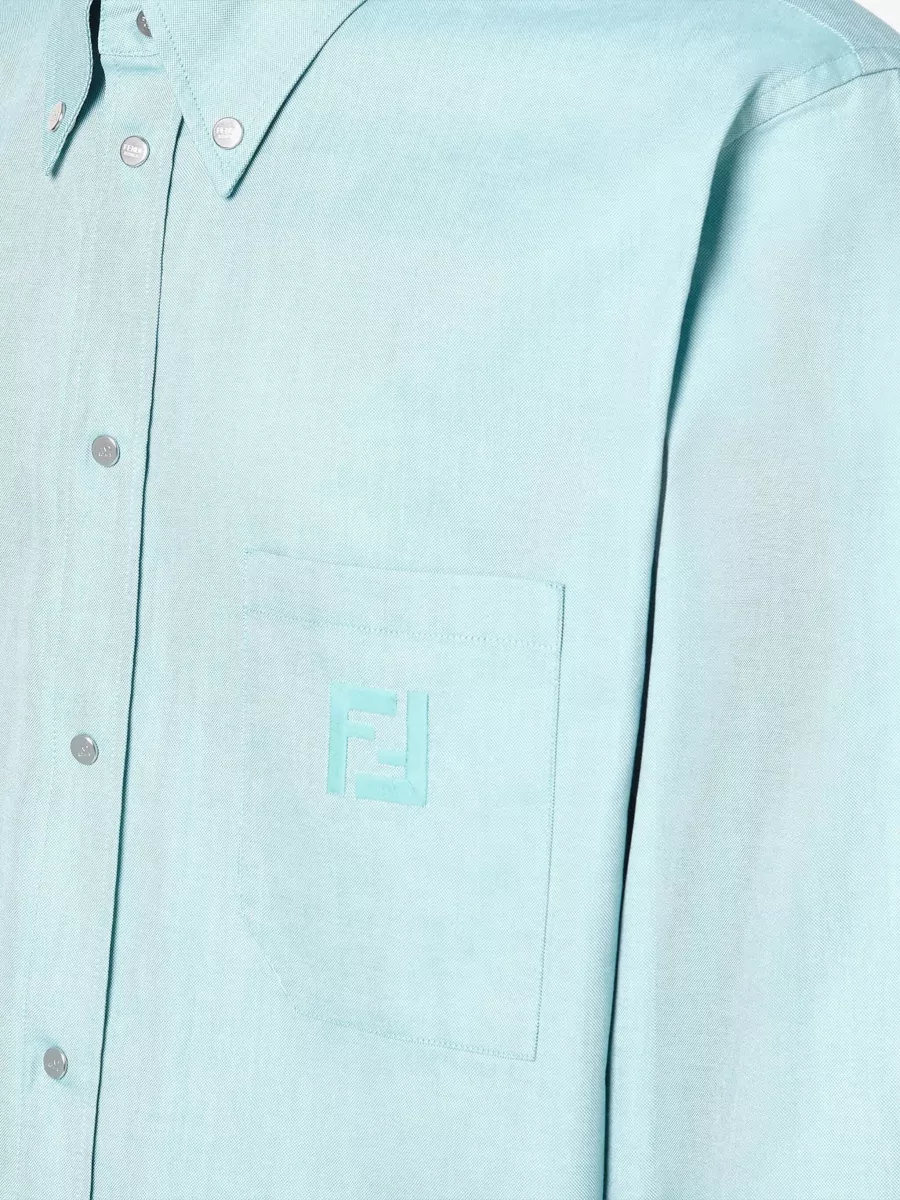 Fendi Oxford Shirt With Button-Down Collar And Pocket
