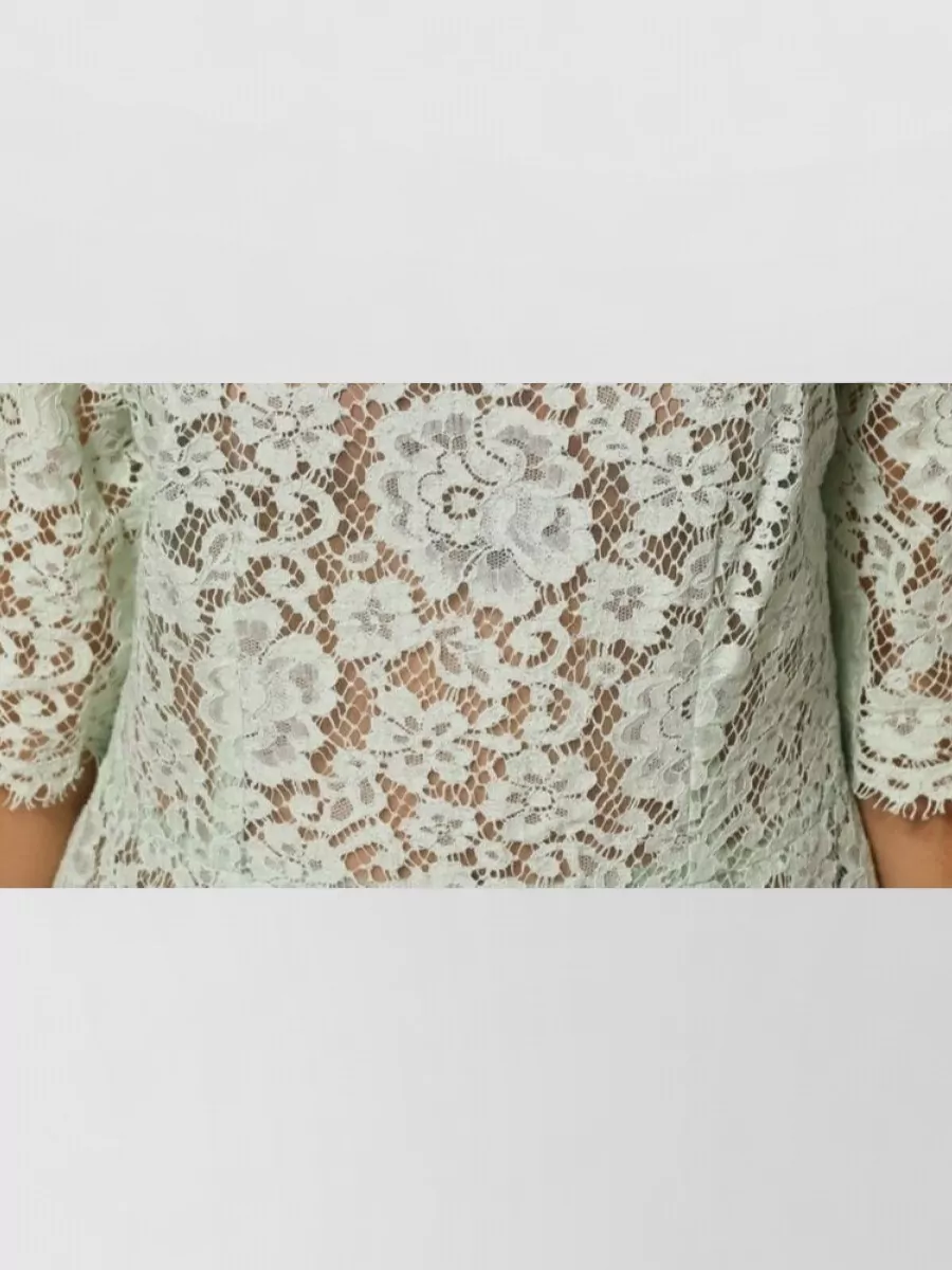 Dolce&Gabbana Floral lace trim midi dress