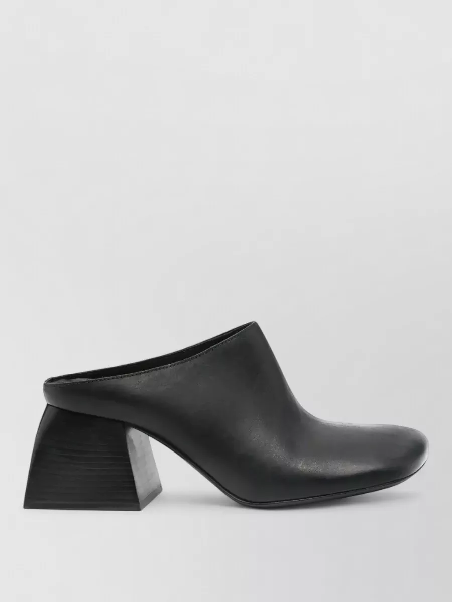 Uma Wang Leather Square-Toe Mules