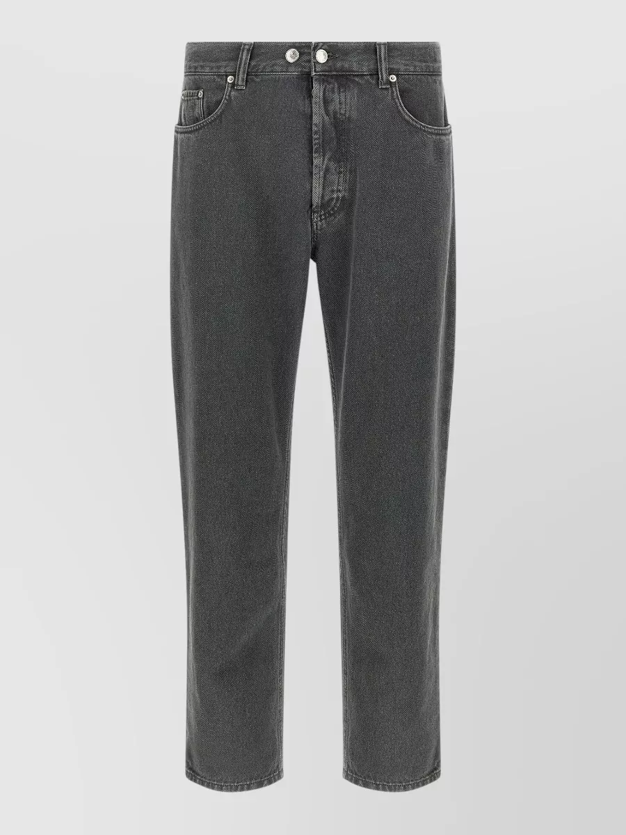 Department 5 cotton mid-rise cropped tapered straight-leg jeans