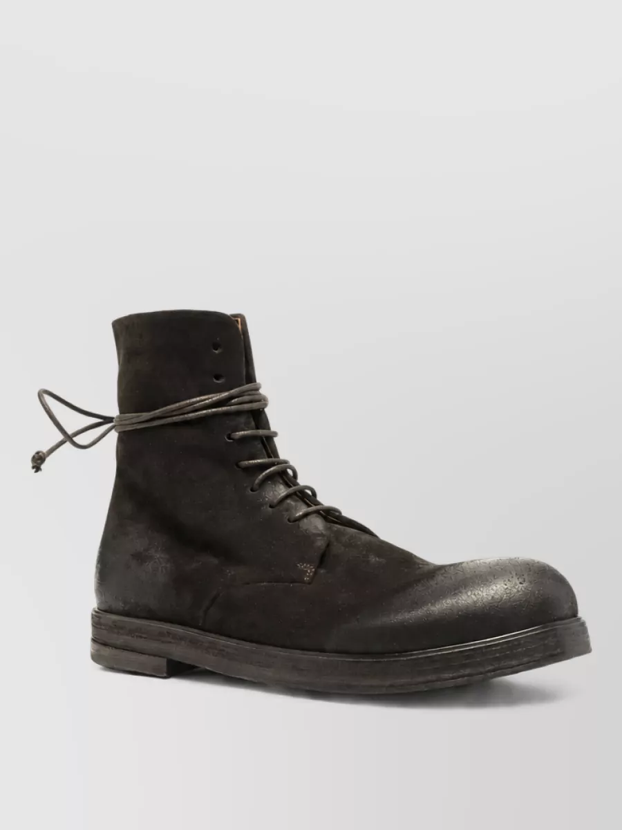Marsell suede leather lace-up booties