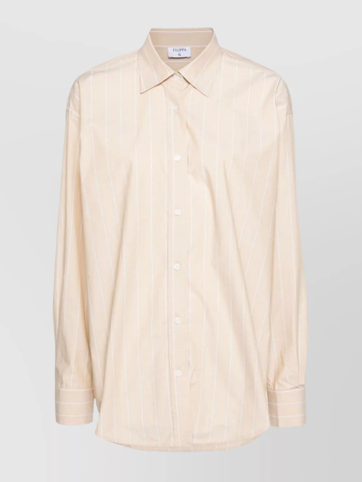 Filippa K Striped Organic Cotton Shirt With Drop Shoulder