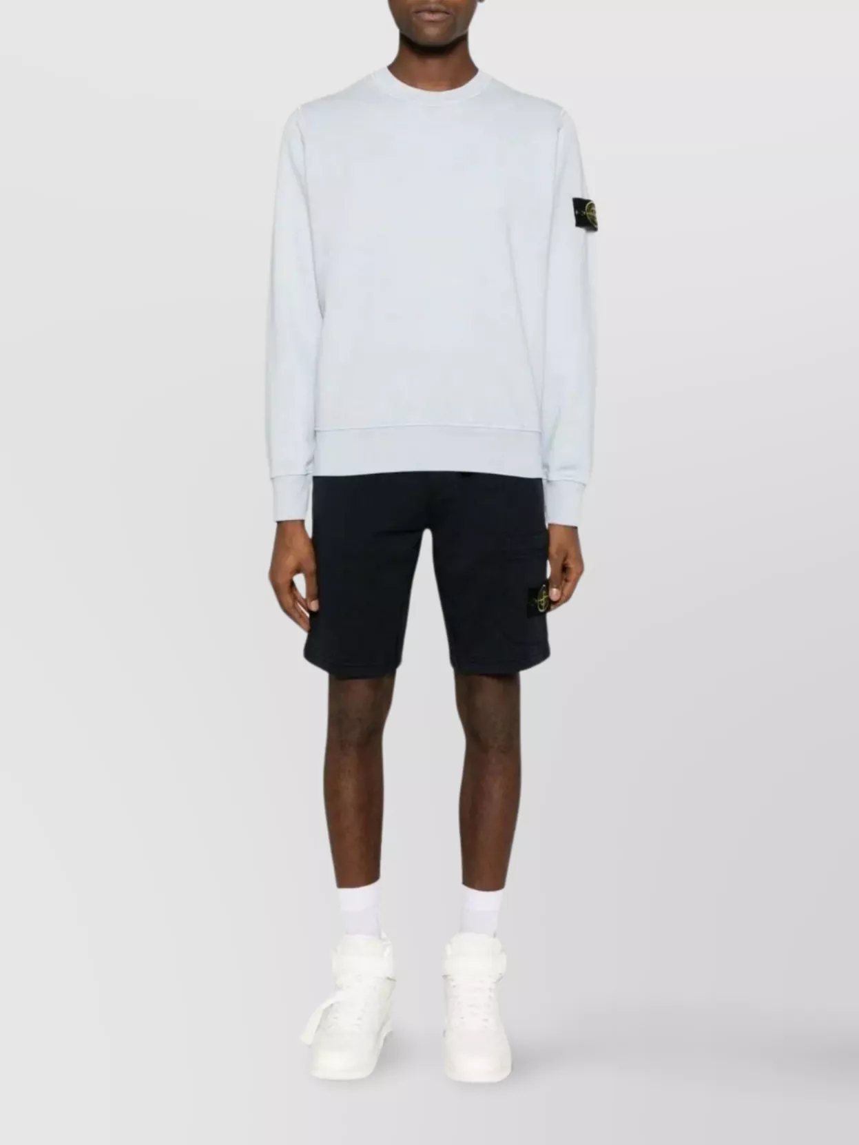 Stone Island Ribbed Crewneck Sweater With Hem Detail