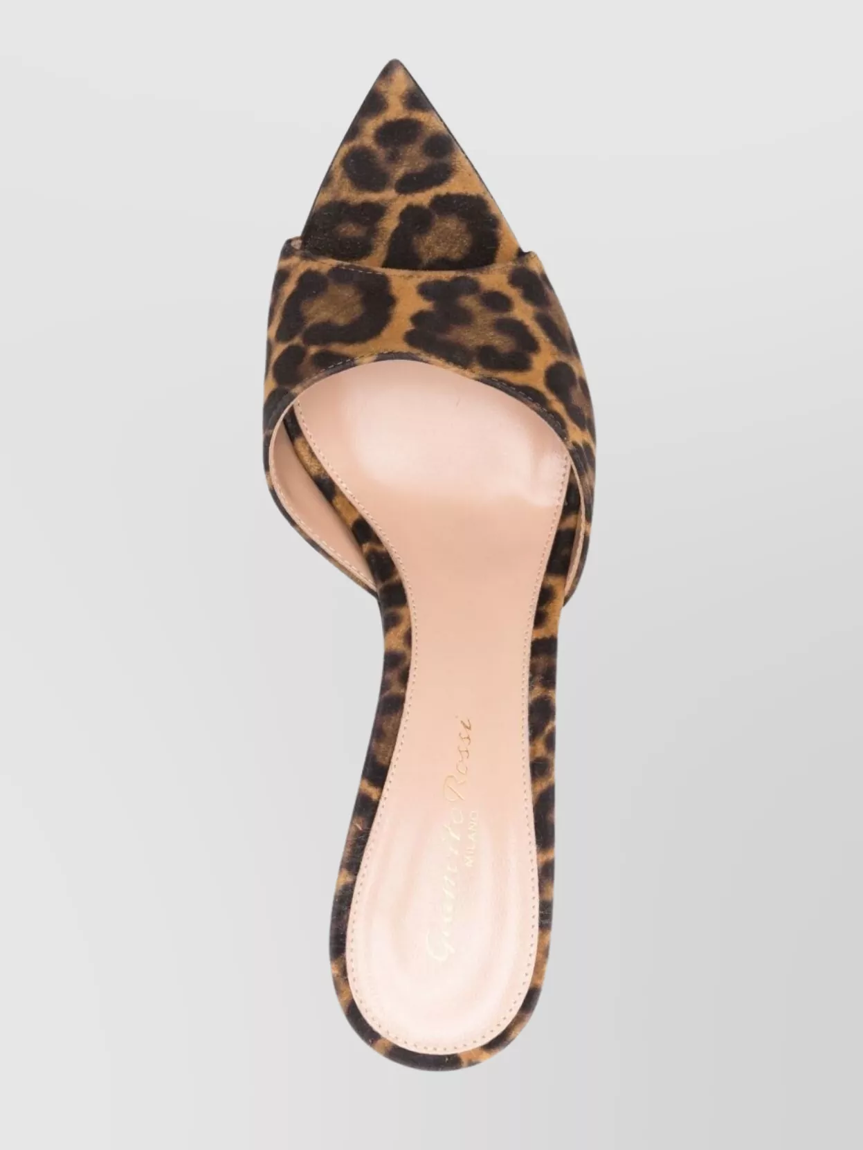 Gianvito Rossi Stiletto Heel Peep Toe Mules In Brown