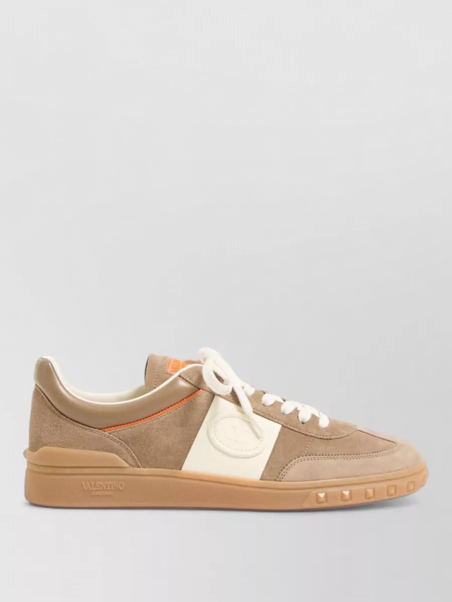 Valentino Leather Lace-Up Sneakers