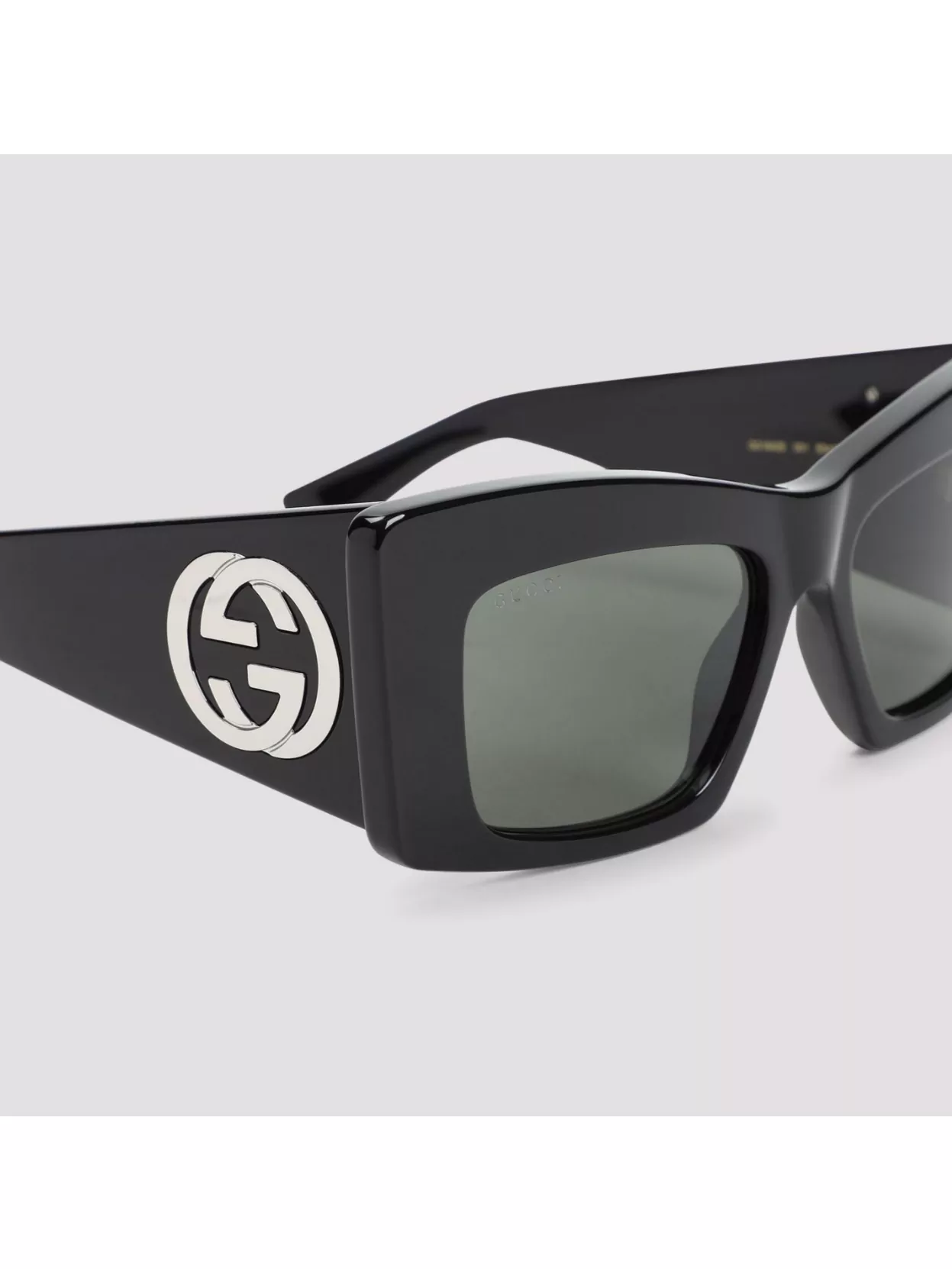 Gucci Rectangular Exaggerated Thick Frame Sunglasses