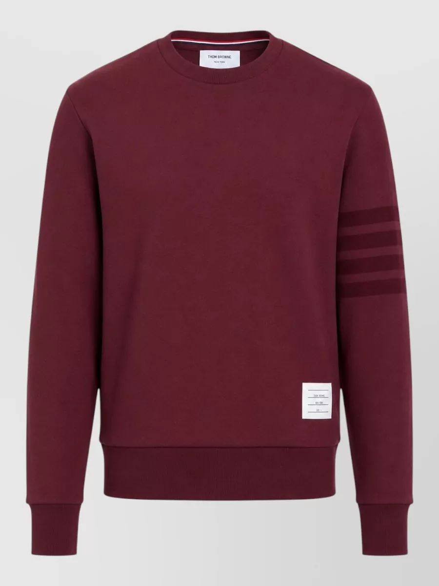 Thom Browne cotton long sleeve crewneck pullover