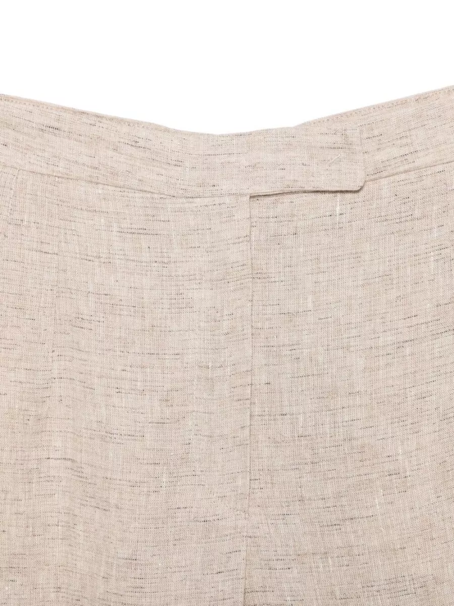 Emporio Armani Linen High-Rise Wide-Leg Trousers