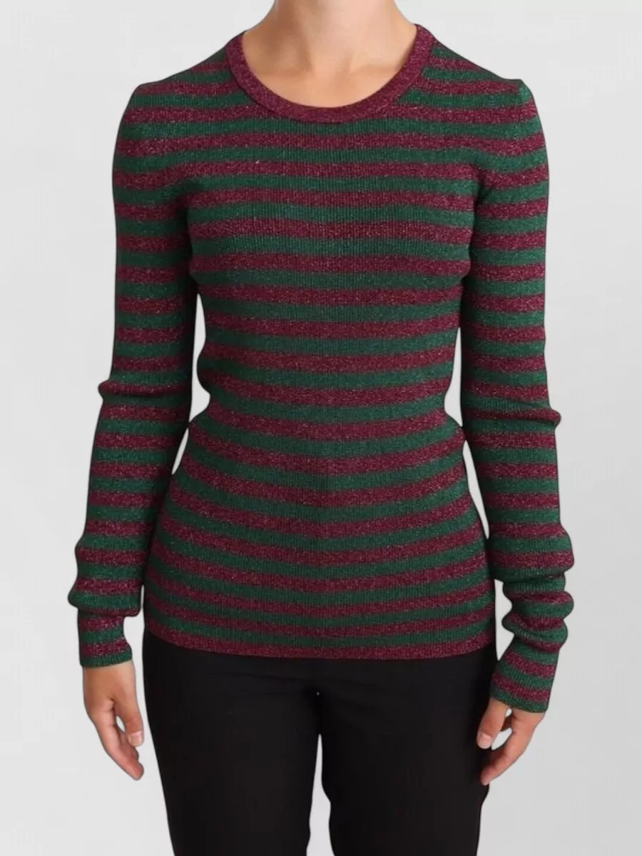 Dolce&Gabbana striped slim-fit crew-neck sweater