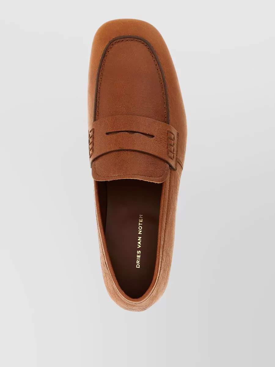 Dries Van Noten Leather Penny Loafers