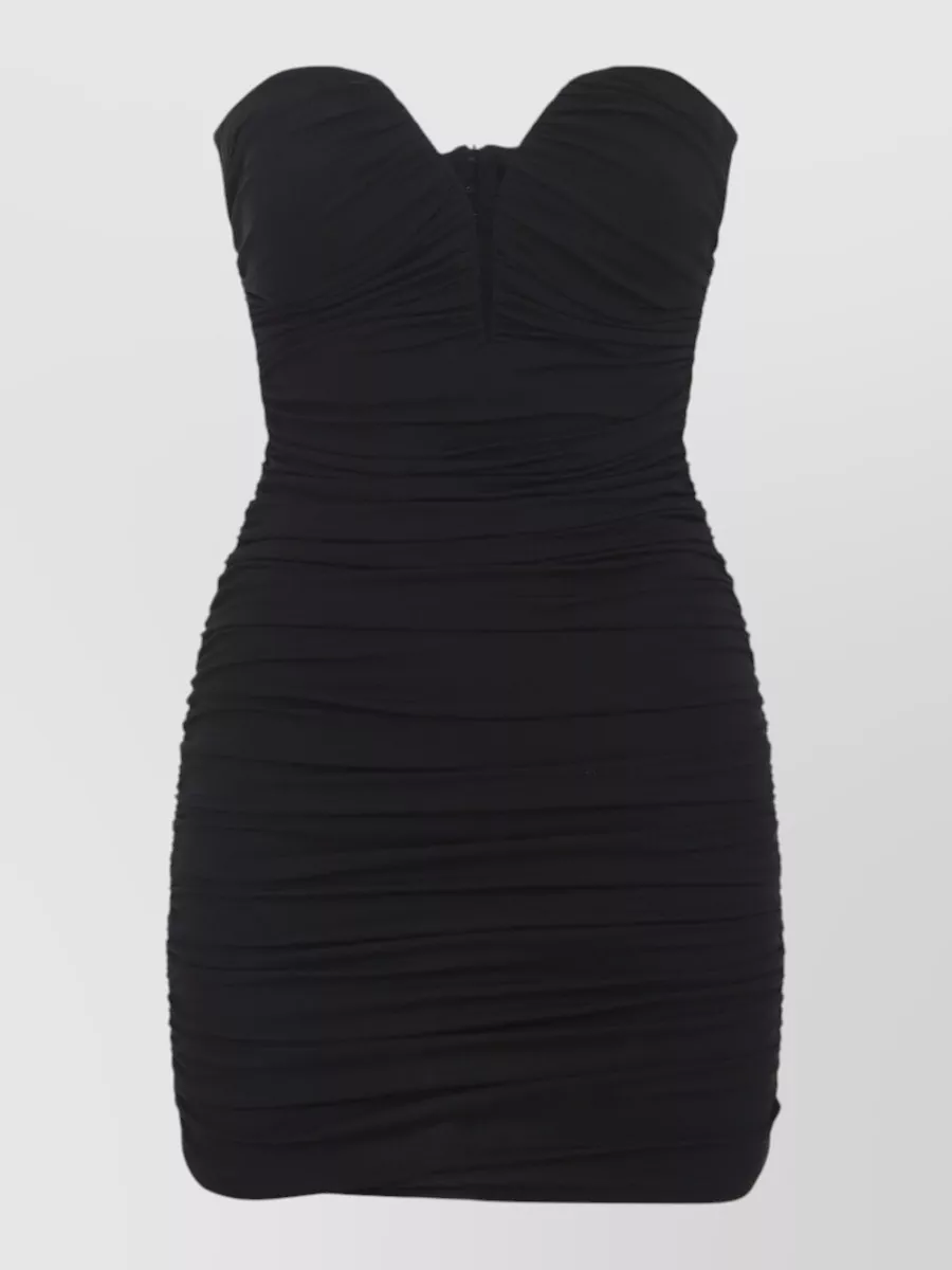 Elisabetta Franchi Strapless Ruched Mini Dress Structured