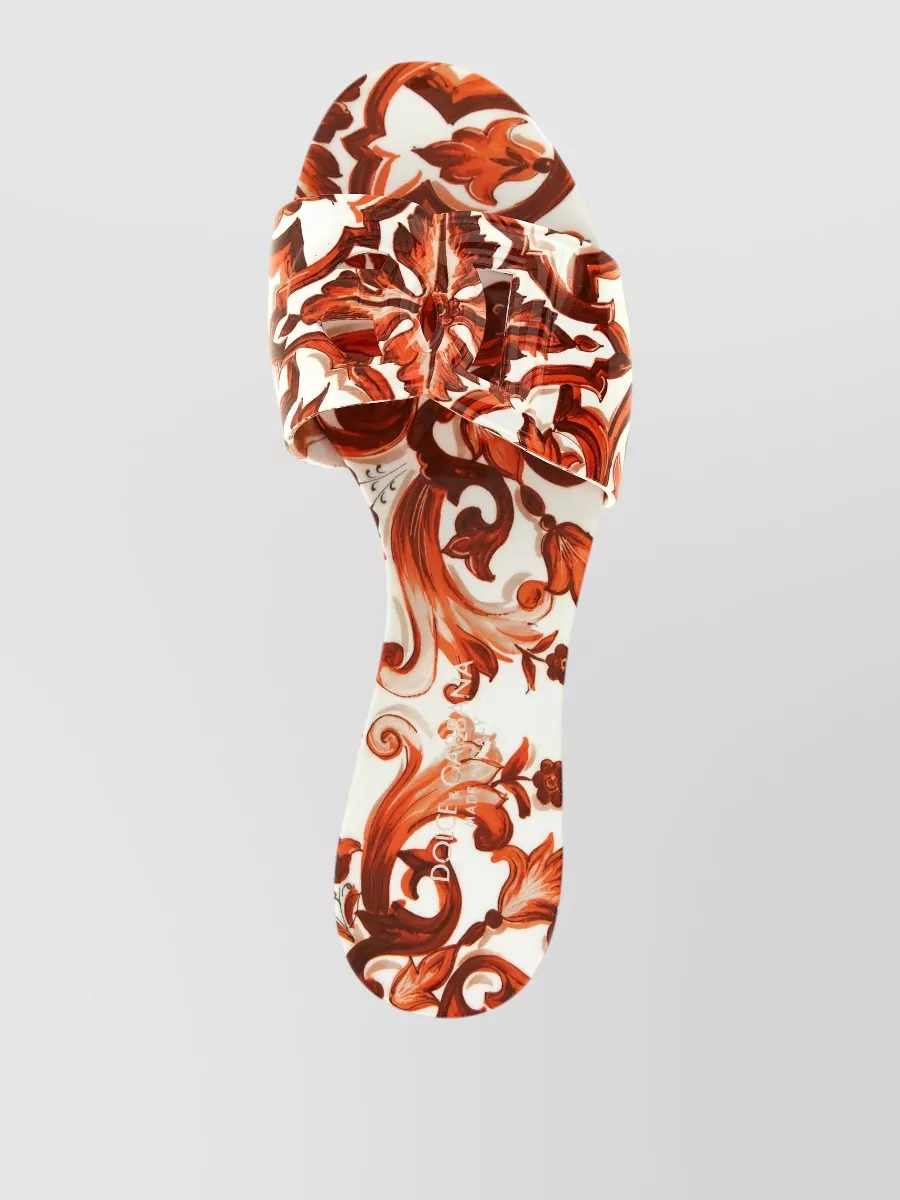 Dolce&Gabbana Maiolica Print Rubber Slides