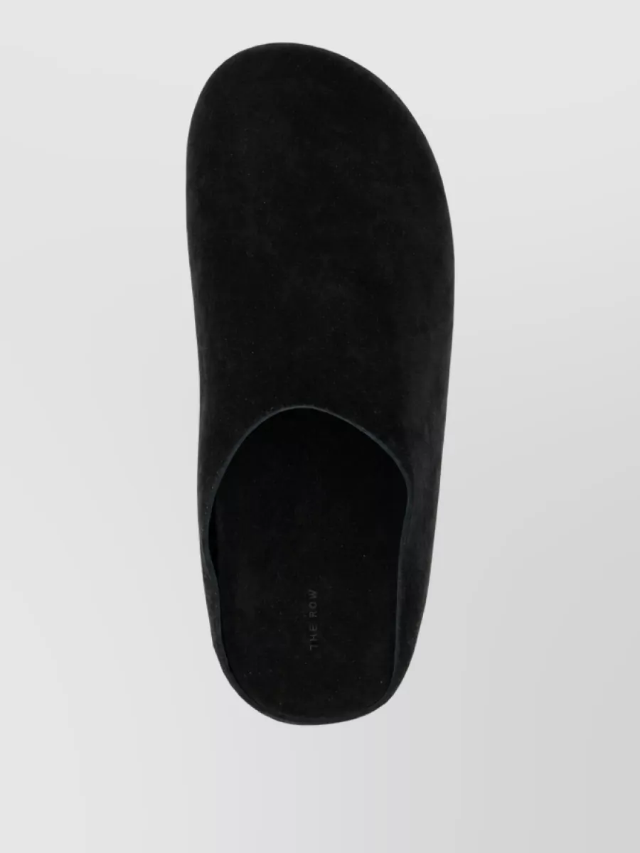 The Row Leather Slip-On Slides
